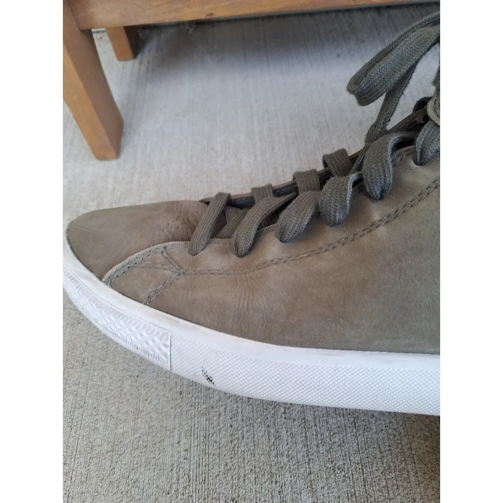 Converse Chuck Taylor All Star High-Top Olive Green Leather Sneakers M 12 W 14 - Picture 16 of 16